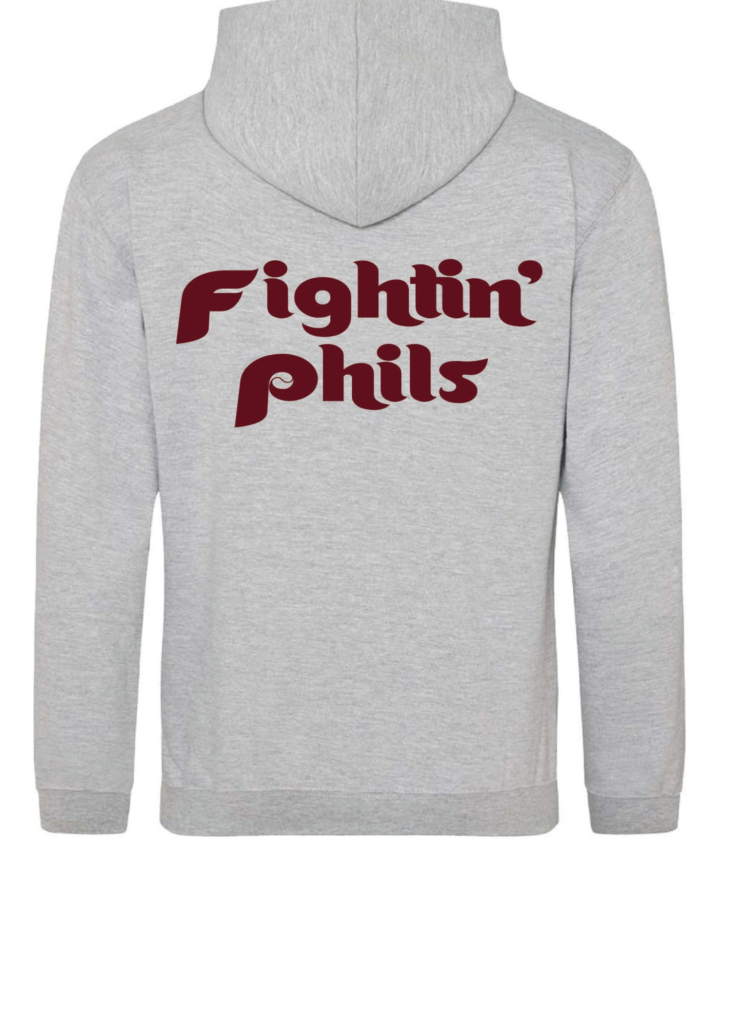Youth Fightin' Phils Hooded Sweatshirt - Heather Grey