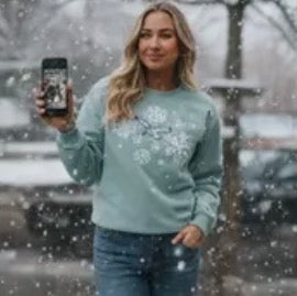 Snow Day Ultra-Soft Bella Crewneck Sweatshirt