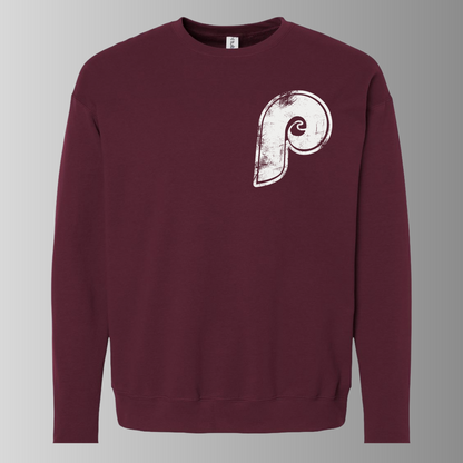 Crewneck Sweatshirt Maroon Phils