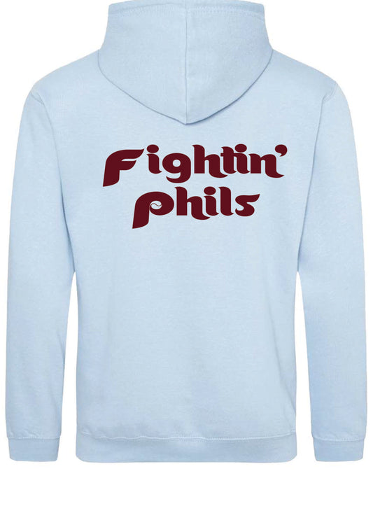 Fightin' Phils College Hooded Sweatshirt - Sky Blue