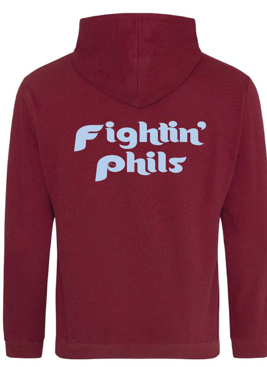 Fightin' Phils College Hooded Sweatshirt - Burgundy