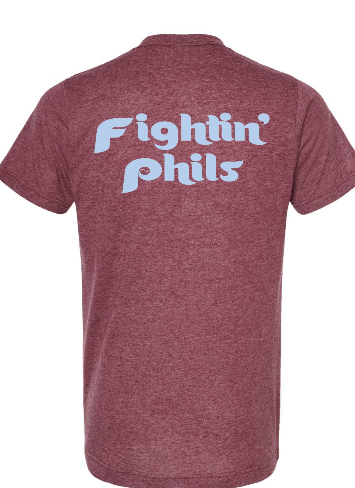 Fightin' Phils Heather Burgundy Tee - Lightweight